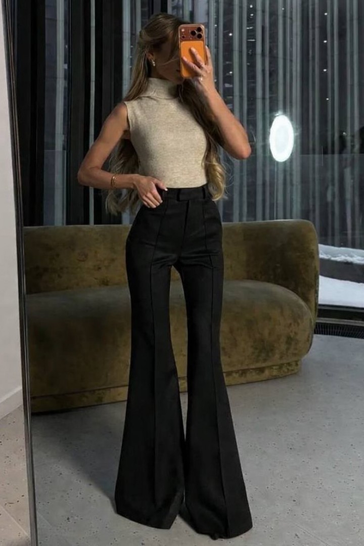 Замшевые брюки клеш EST-5933A550