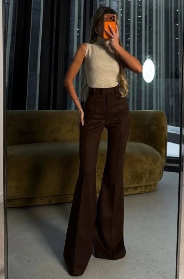 Замшевые брюки клеш EST-5933A550