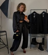 Шовковий брючний костюм двійка LOU-1401A900