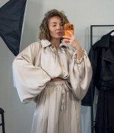 Шовковий брючний костюм двійка LOU-1401A900