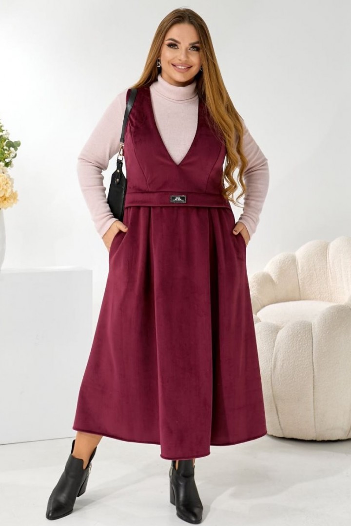 Теплый женский сарафан TAS-9104A750