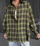 Рубашка в клетку длинная  LID-571A650