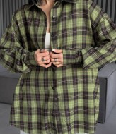 Рубашка в клетку длинная  LID-571A650