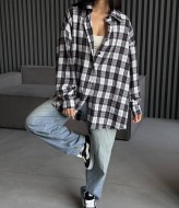 Рубашка в клетку длинная  LID-571A650