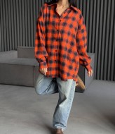 Рубашка в клетку длинная  LID-571A650