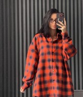 Рубашка в клетку длинная  LID-571A650