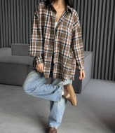 Рубашка в клетку длинная  LID-571A650