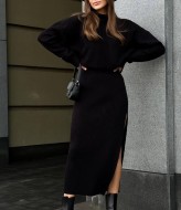 Элегантный вязаный костюм BIN-021A1150