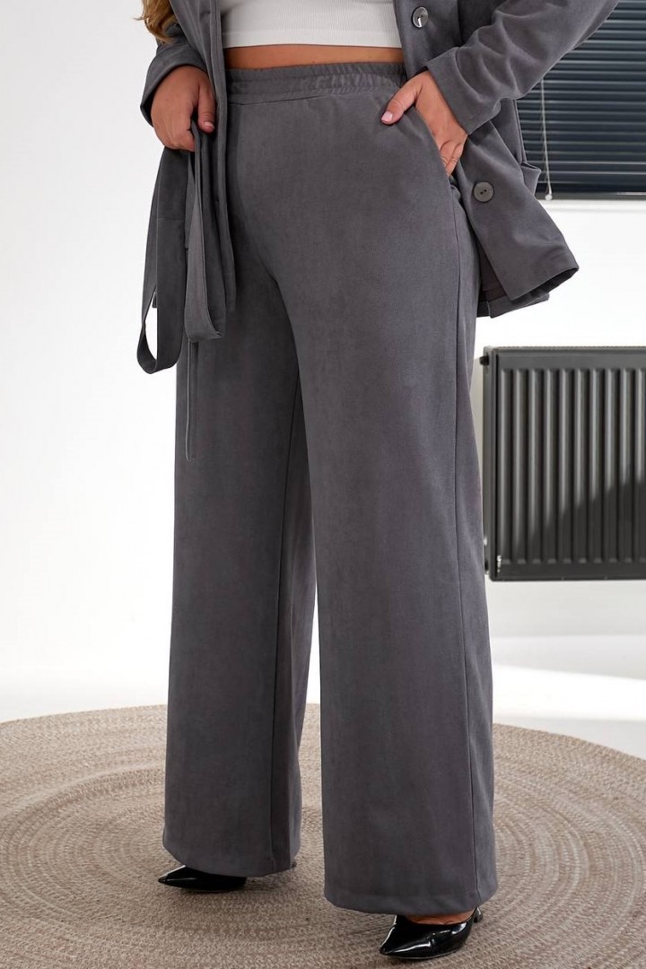 Брюки палаццо на резинке BIN-026A370