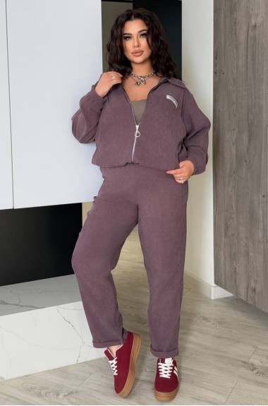 Зручний вельветовий костюм QUA-4166A650 Зручний вельветовий костюм QUA-4166A650