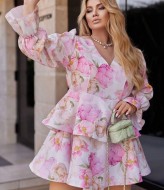 Нежное платье с цветочным принтом YM-7008.1A28