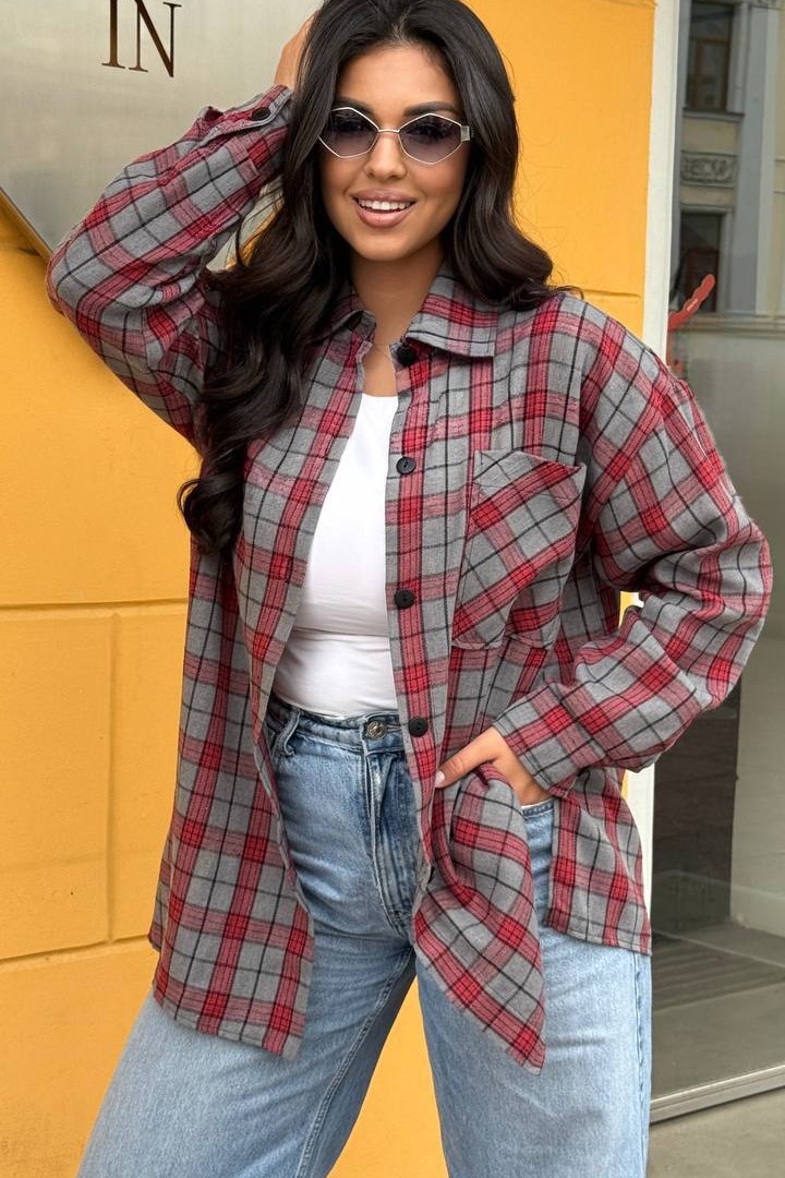 Жіноча сорочка в клітинку TS-456.4A450