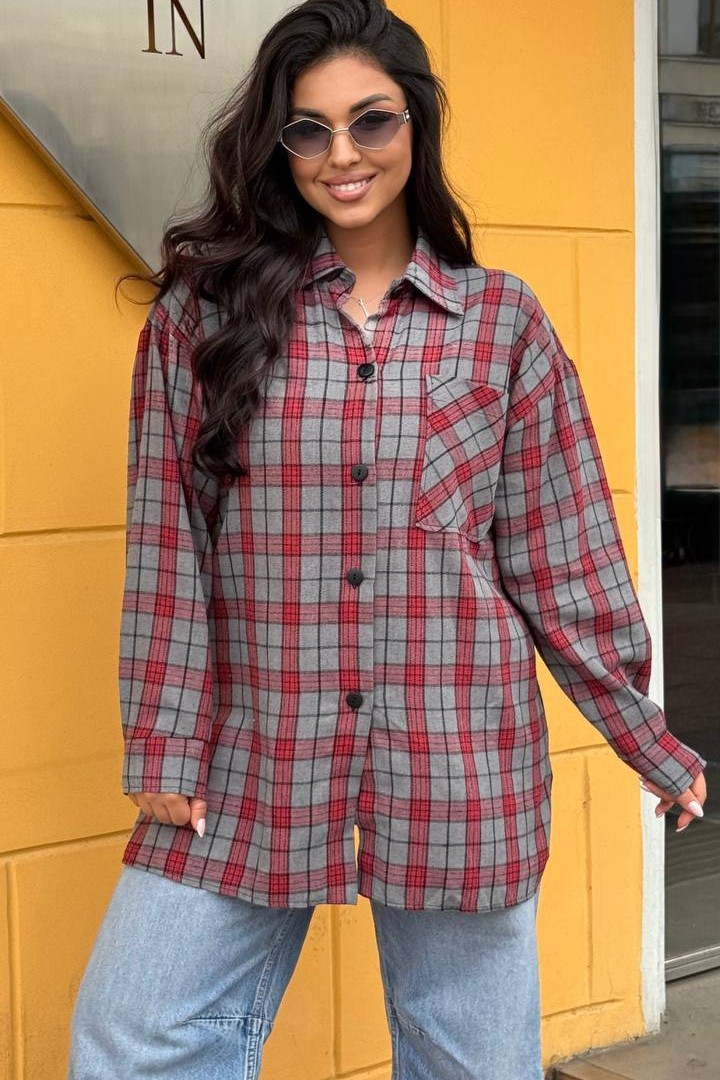 Жіноча сорочка в клітинку TS-456.4A450
