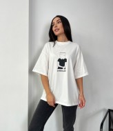 Белая футболка хлопок DM-627A150