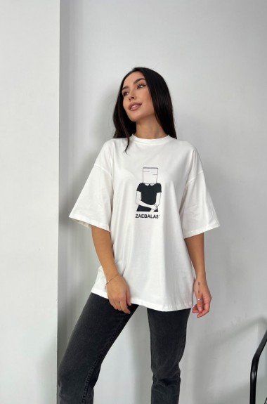 Белая футболка хлопок DM-627A150