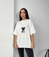 Белая футболка хлопок DM-627A150