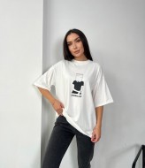 Белая футболка хлопок DM-627A150