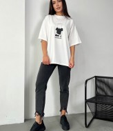 Белая футболка хлопок DM-627A150