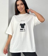 Белая футболка хлопок DM-627A150