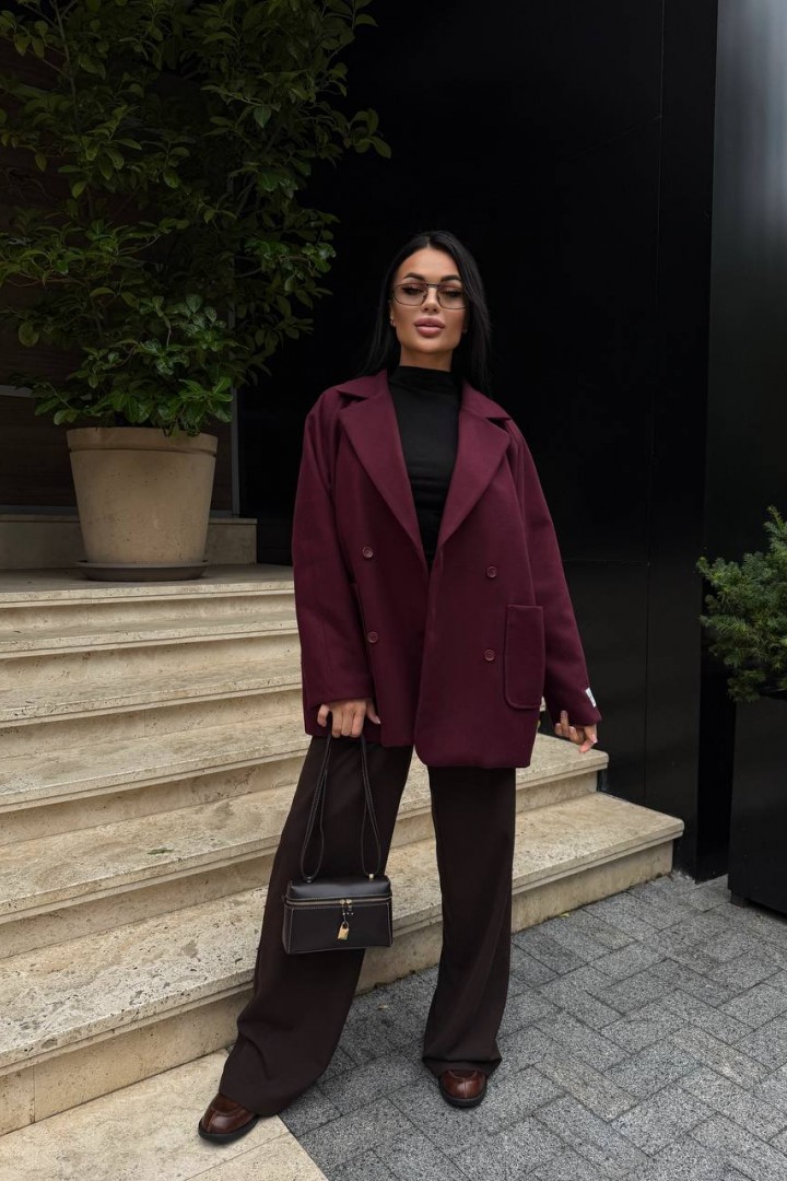 Двубортное полупальто ASP-2025A1499