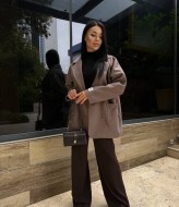 Двубортное полупальто ASP-2025A1499