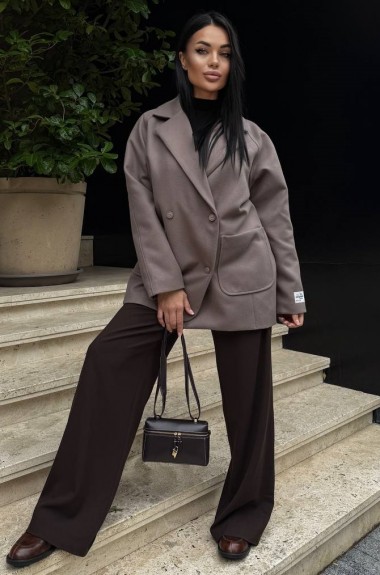 Двубортное полупальто ASP-2025A1499