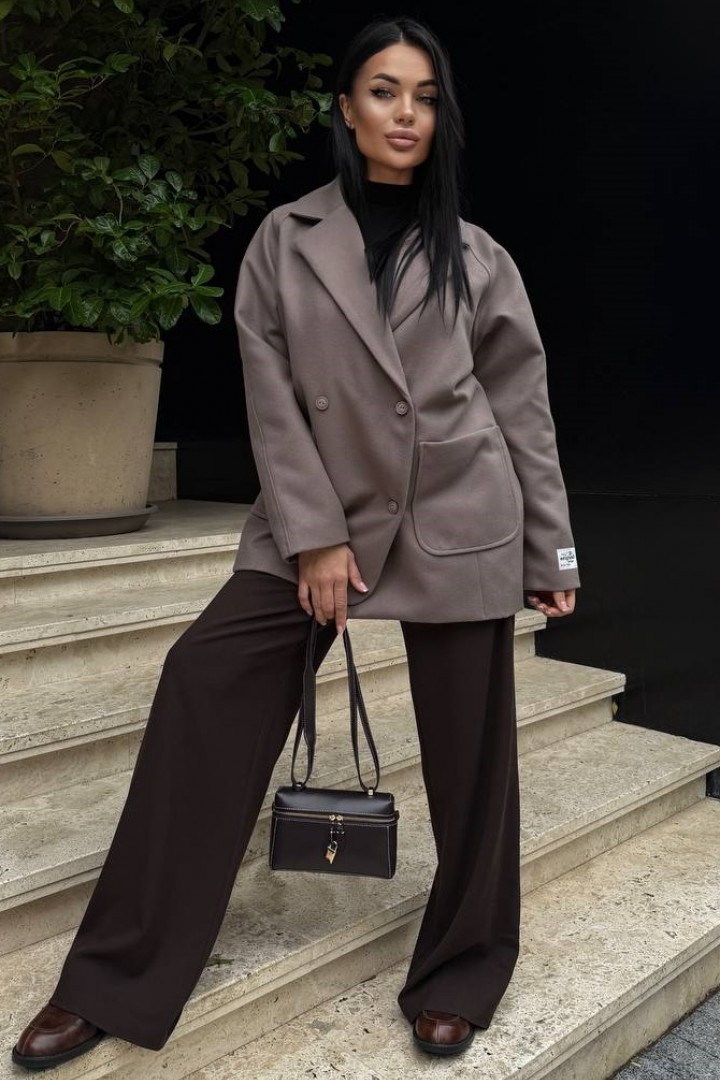 Двубортное полупальто ASP-2025A1499