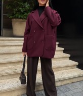 Двубортное полупальто ASP-2025A1499