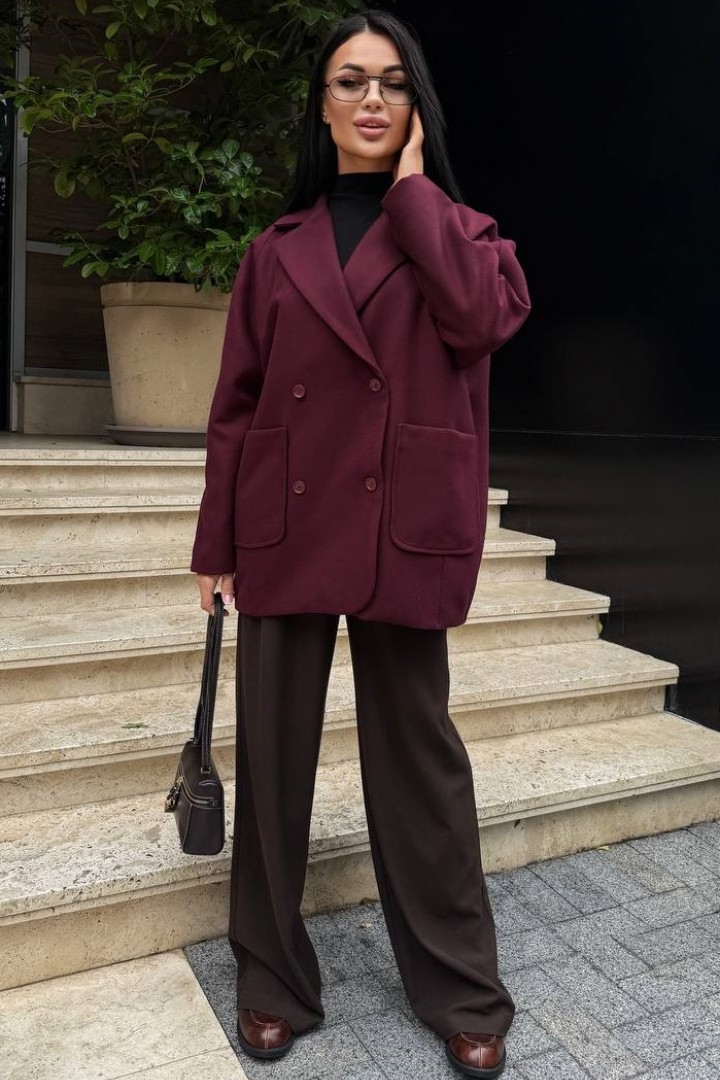 Двубортное полупальто ASP-2025A1499