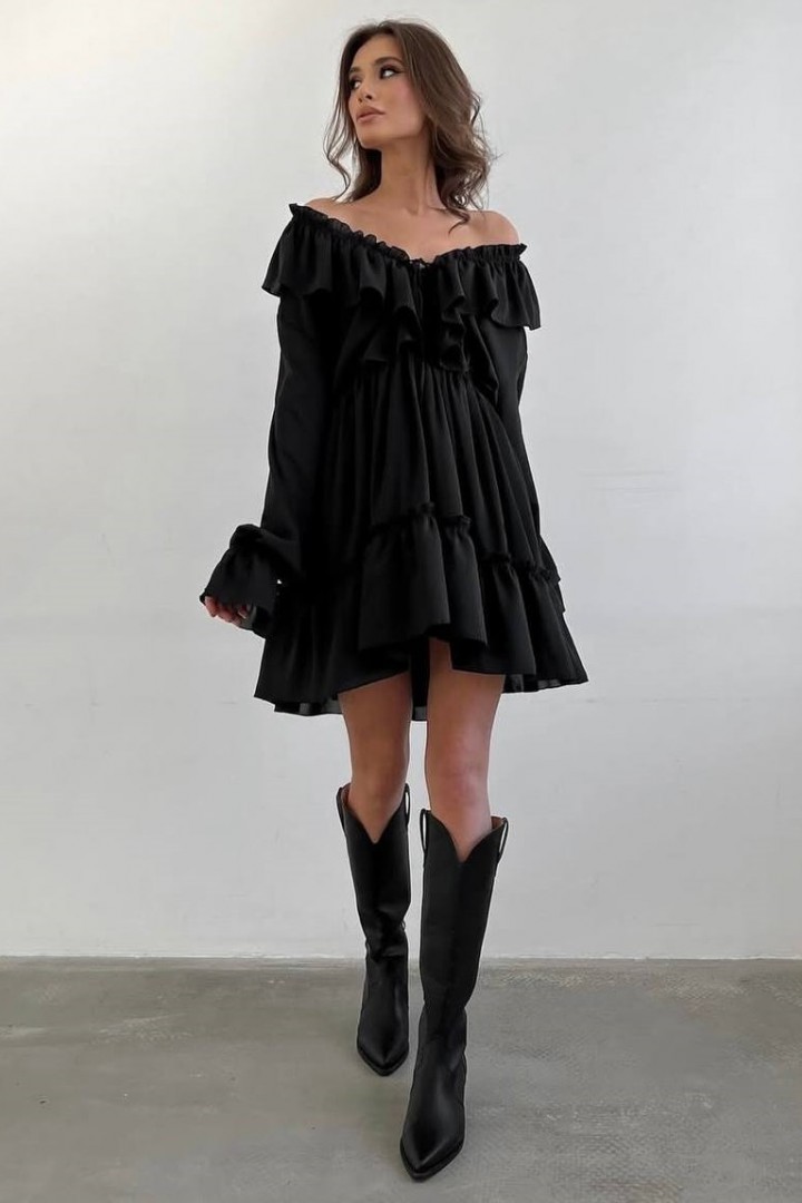 Шифоновое мини платье ASP-6202A690