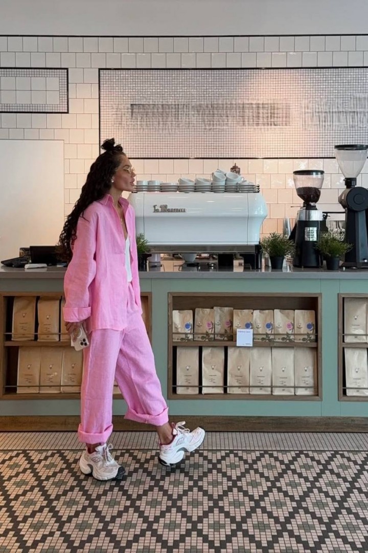 Женский льняной костюм  NUL-8013A680