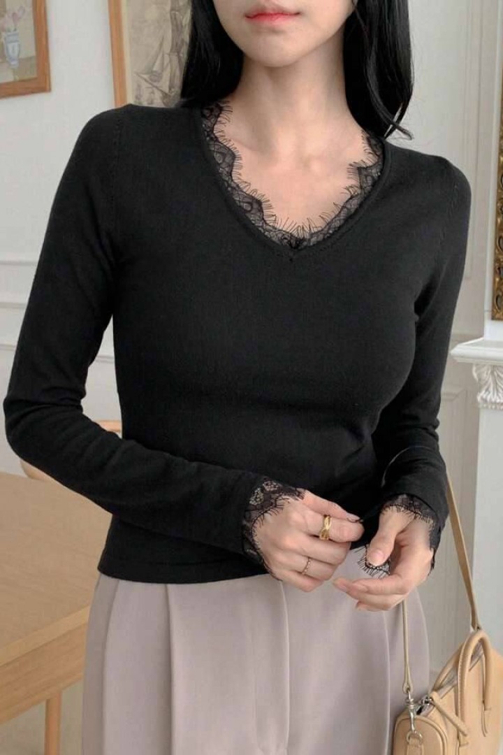 Лонгслив с кружевом IMMA-458A380