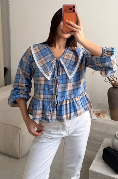 Коротка сорочка з мереживом ANM-440A630