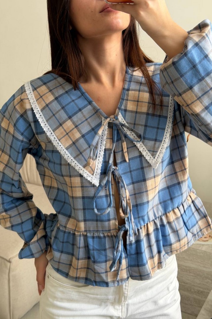 Коротка сорочка з мереживом ANM-440A630