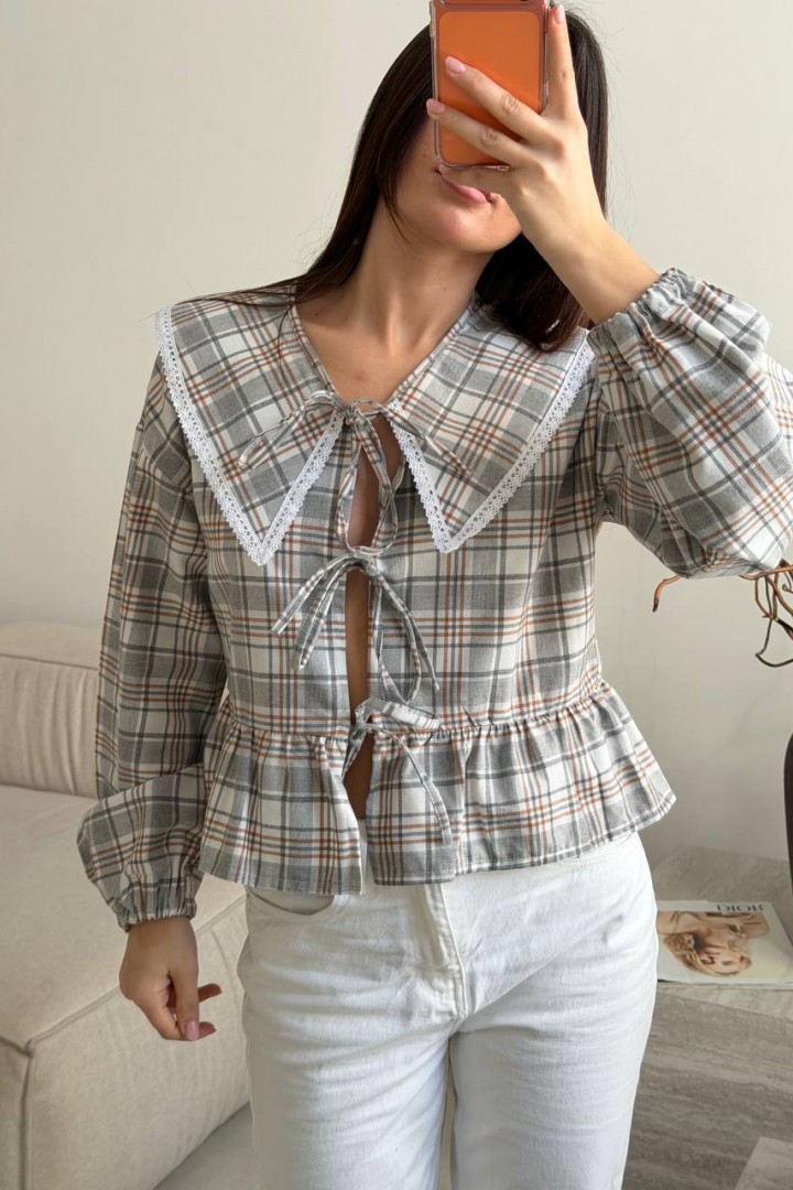 Коротка сорочка з мереживом ANM-440A630