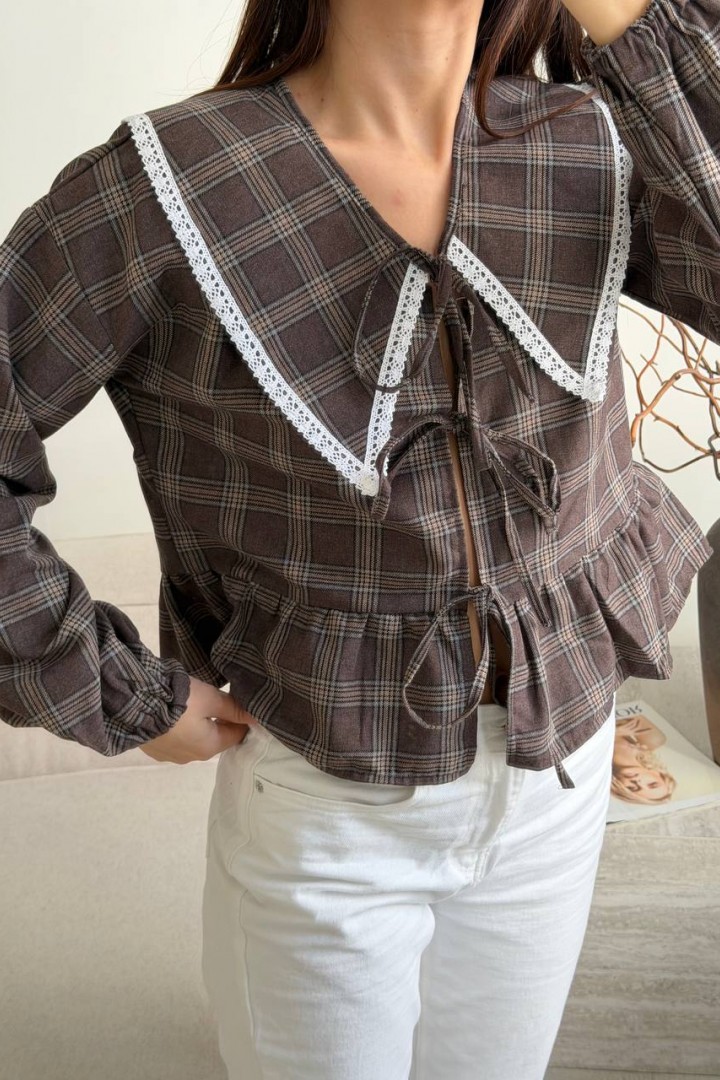 Коротка сорочка з мереживом ANM-440A630