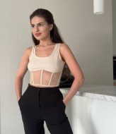 Стильный топ сетка MIK-1483A180