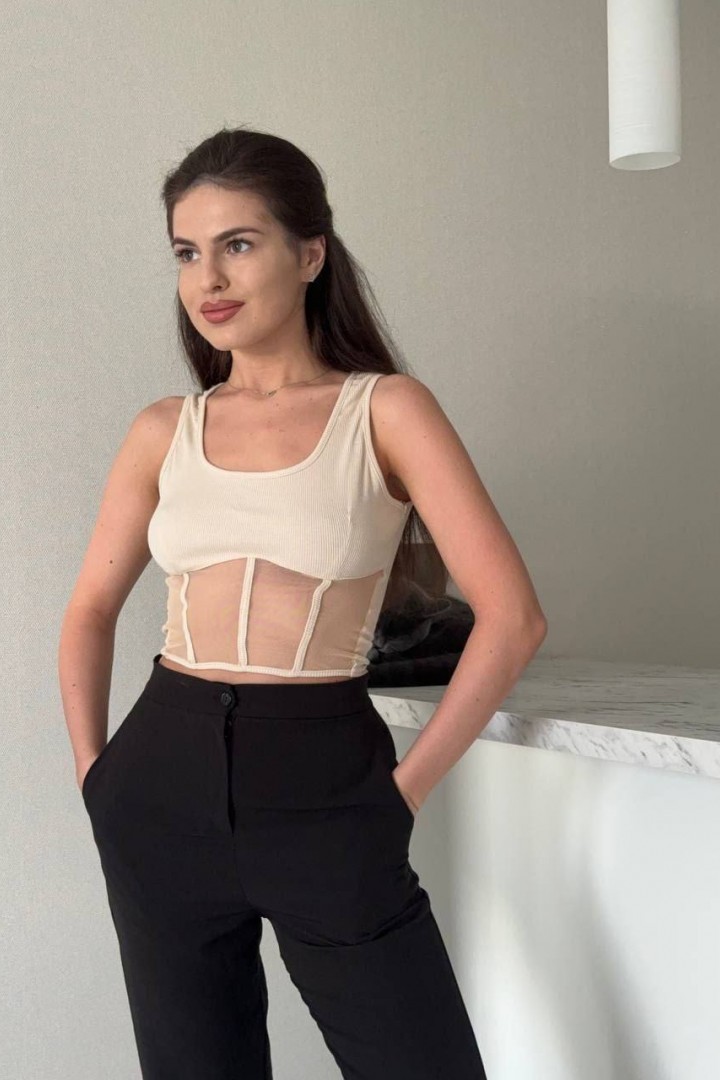 Стильный топ сетка MIK-1483A180