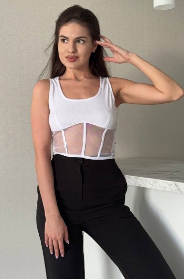 Стильный топ сетка MIK-1483A180