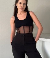 Стильный топ сетка MIK-1483A180