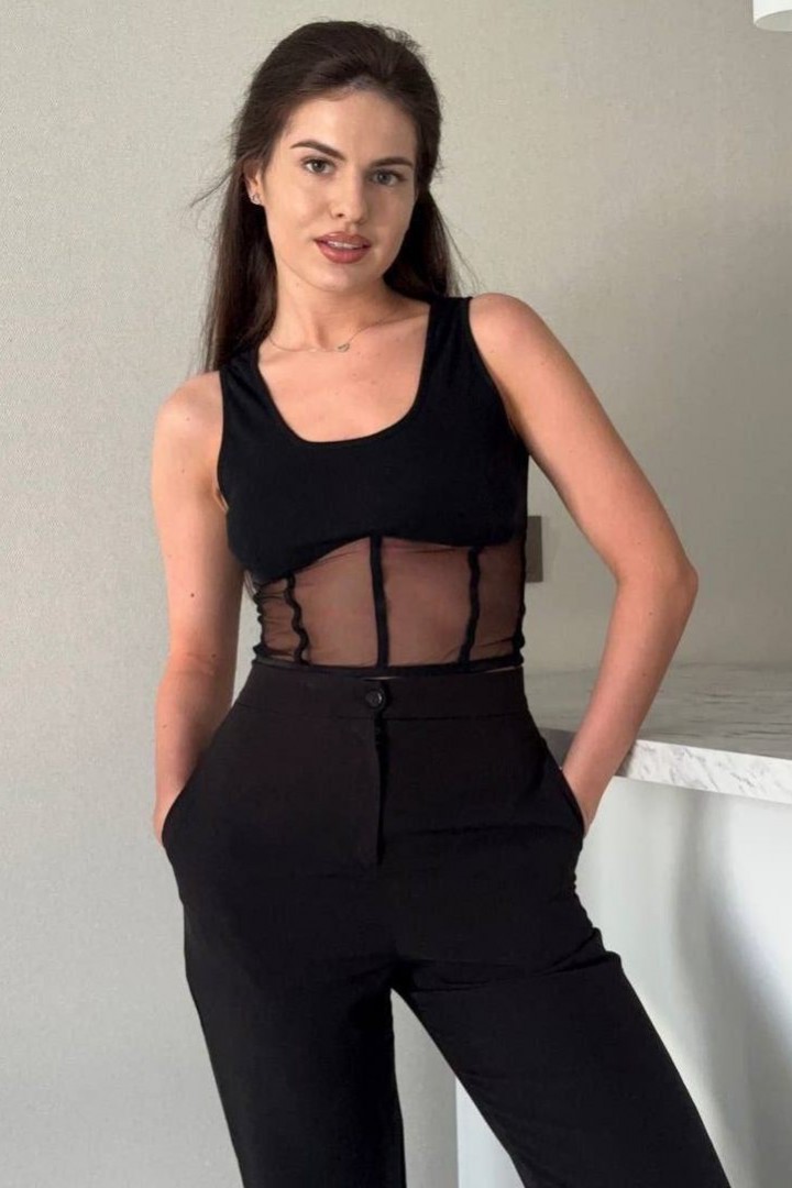 Стильный топ сетка MIK-1483A180