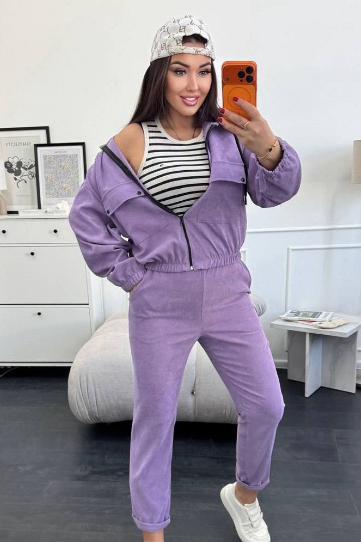 Вельветовый костюм двойка XOF-7012A490