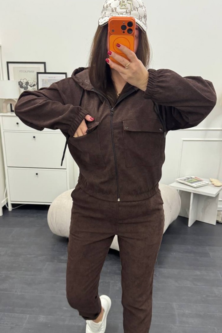 Вельветовый костюм двойка XOF-7012A490