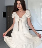 Платье с бантом на груди MIK-6215A349