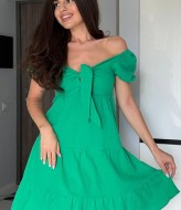 Платье с бантом на груди MIK-6215A349