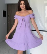 Платье с бантом на груди MIK-6215A349