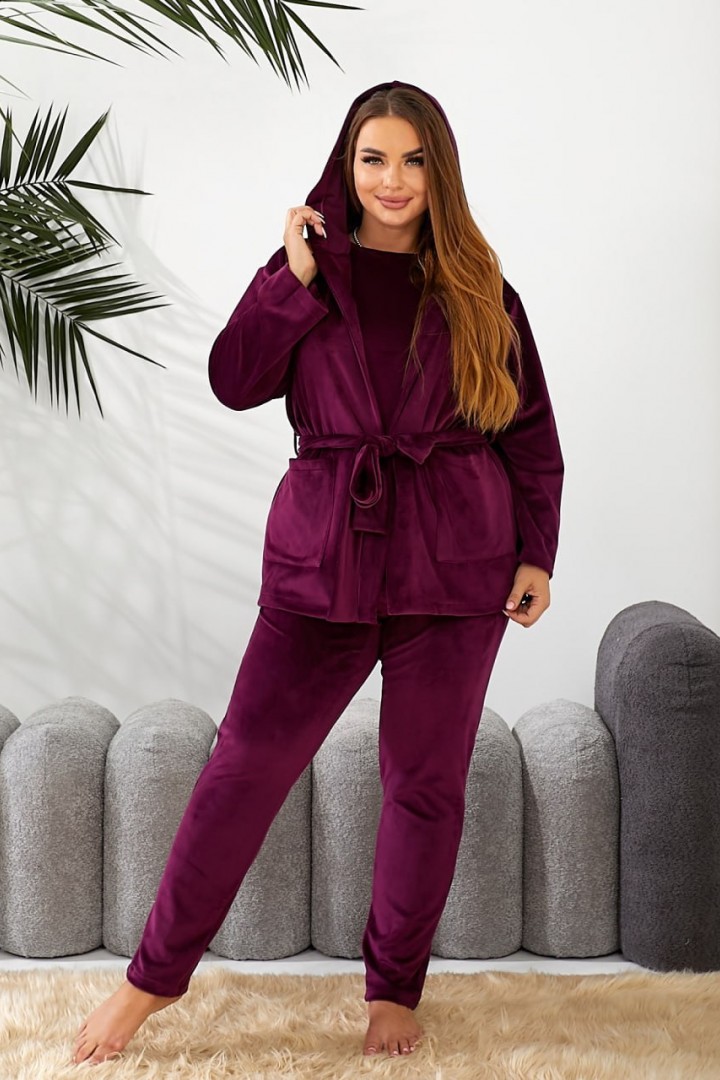 Изысканный велюровый костюм-тройка RIL-0505A19