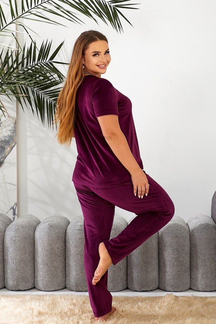 Изысканный велюровый костюм-тройка RIL-0505A19