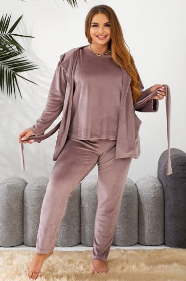 Изысканный велюровый костюм-тройка RIL-0505A19