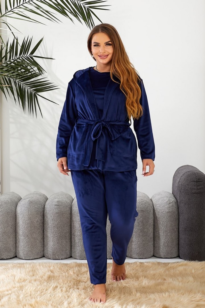 Изысканный велюровый костюм-тройка RIL-0505A19